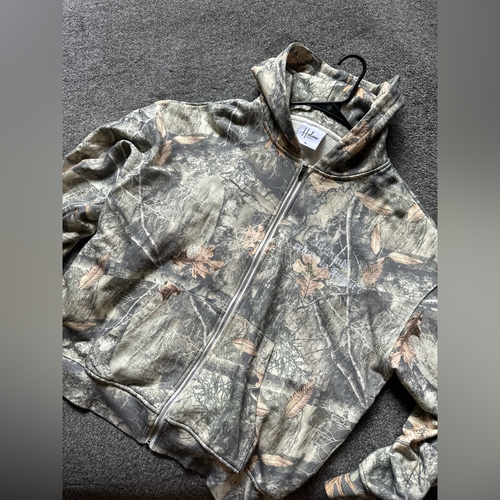 Camo Zip-Up Hoodie